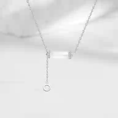 【S925纯银 好运上岸】 七七银饰 竹节向上 新中式国潮古典温润百搭 节节高升 平安 流苏简约休闲配饰 学生 通勤百搭 玉髓 项链 女款