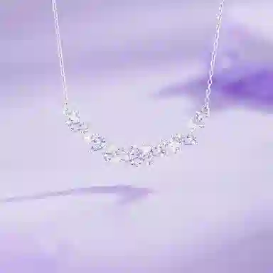 【S999足银 紫藤花开】 七七银饰  浪漫梦幻 爆闪森系小清新 氛围感 闪耀轻奢锁骨链 通勤百搭约会 甜蜜告白 好运 纯银 项链 女款