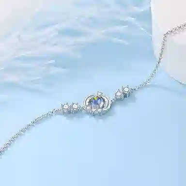 【S925纯银 羽你相伴】 七七银饰  跳动的心 天使之羽 莫比乌斯 甜蜜浪漫温柔 轻奢小众设计 日常百搭 学生 琉璃 手链 女款