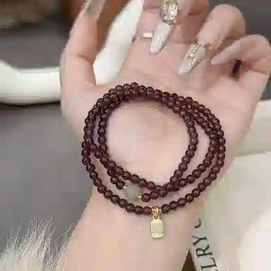 【S925纯银|福气满满】 七七银饰 鸿运福牌纳福珠串 新中式国风高级感转运珠 百搭福牌 本命年转运必备 好运天然 玛瑙 手串 男女同款情侣款