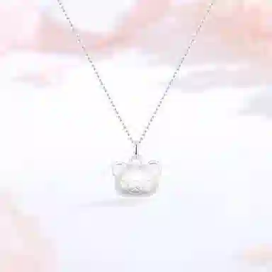 【S999足银纯银】 七七银饰 小熊 治愈轻松 萌趣可爱 时尚小众 精致优雅 氛围感  银 项链 男女同款情侣款