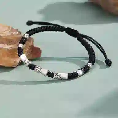 【S999足银 节节高升】 七七银饰 竹节 学业事业上岸竹节 新中式国潮 转运平安顺遂 轻奢时尚小众高级感 好运 纯银 手绳 男女同款情侣款