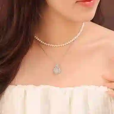 【S925纯银 高品质】 七七银饰 心动花朵 精致轻奢闪耀锁骨链  优雅时尚个性百搭#好运 玉髓 项链 女款