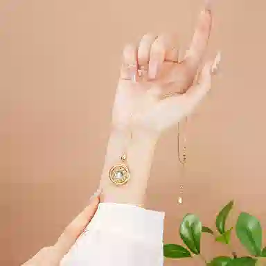 【S925纯银 高品质】 七七银饰 八宝罗盘 新中式国风复古 转动罗盘风生水起显白贵气感 转运顺遂#好运 琉璃 项链 女款