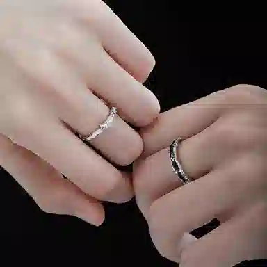 【S999足银纯银|精选高品质】 七七银饰 星河万里 百搭开口可调节 轻奢简约高级感 表白告白日常通勤  银 戒指 男女同款情侣款