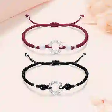 【S990纯银 好运平安】 七七银饰 龙凤呈祥 新中式古风典雅高级感 日常百搭简约 轻奢时尚小众国风转运珠  足银 手绳 男女同款情侣款