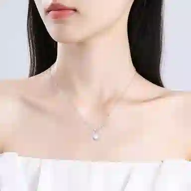 【S999足银纯银 在逃公主】 七七银饰 璀璨星光 【超闪】 梦幻甜美氛围感闪钻 精致小众设计  精致浪漫简约温柔气质百搭 琉璃 项链 女款