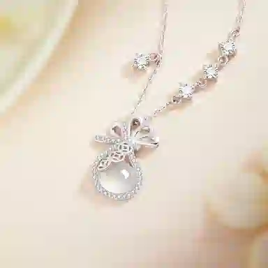 【精选S925纯银】 七七银饰 招财运转福袋吊坠锁骨链 新中式复古国潮财运 小众高颜值设计轻奢高级大气氛围感 通勤百搭约会 玉髓 项链 女款