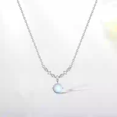 【S999足银纯银 在逃公主】 七七银饰 璀璨星光 【超闪】 梦幻甜美氛围感闪钻 精致小众设计  精致浪漫简约温柔气质百搭 琉璃 项链 女款