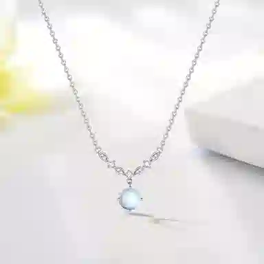 【S999足银纯银 在逃公主】 七七银饰 璀璨星光 【超闪】 梦幻甜美氛围感闪钻 精致小众设计  精致浪漫简约温柔气质百搭 琉璃 项链 女款