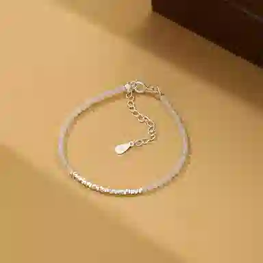 【S999足银纯银】 七七银饰 碎银盘缠 发财暴富 新中式国潮风复古设计 简约时尚轻奢本命年转运珠 招财纳福好运 玛瑙 手链 男女同款情侣款