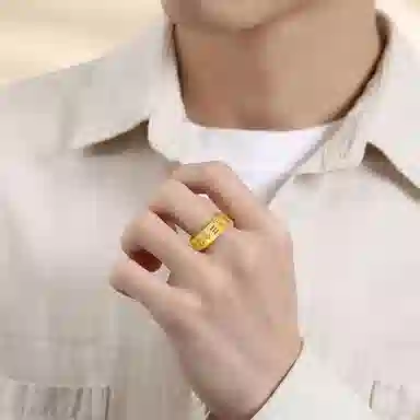 【S999纯银 转运招财】 七七银饰 转动十三幺 麻将 本命年 好运常在 复古时尚新中式潮流时尚 简约小众轻奢  足银 戒指 男女同款情侣款