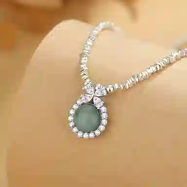 【S925纯银 招财纳福】 七七银饰 碎银子 盘缠 少女甜美氛围在逃公主 轻奢小众高级感锁骨链 日常通勤时尚百搭简约 好运 玉髓 项链 女款