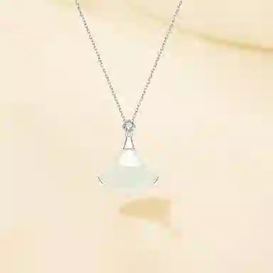 【S925纯银 三生有杏】 七七银饰 银杏叶 遇见你 森系清冷氛围感 时尚小众温柔宁静设计 轻奢经典简约百搭 好运 玉髓 项链 女款