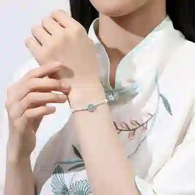 【S925纯银 高品质】 七七银饰 转运碎银子 福运连连招财纳福转运珠手饰本命年 清冷感高级小众清冷国风国潮简约首饰 好运 玉髓 手链 女款