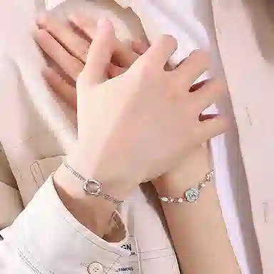 【S925银 在逃公主】 七七银饰 热恋神器 荆刺与玫瑰 勿忘我 小王子与玫瑰 森系小众精致 清冷 时尚经典  纯银 手链 男女同款情侣款