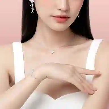 【S925银 在逃公主】 七七银饰 闪耀光芒 满锆爆闪 浪漫轻奢高级温柔显白优雅锁骨链 小众轻奢高级感百搭 纯银 项链 女款