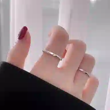 【S999足银纯银|精选高品质】 七七银饰 莫比乌斯 百搭开口可调节轻奢简约高级感日常通勤  银 戒指 男女同款情侣款