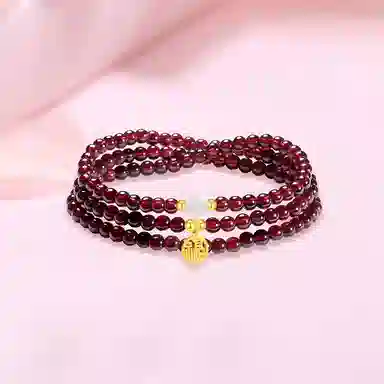 【S925纯银|福气满满】 七七银饰 时来运转 纳福珠串新中式国风  转运珠 本命年转运  三圈叠戴 天然 玛瑙 玉石手串 男女同款情侣款