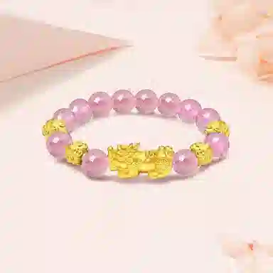 【S999足银纯银】 七七银饰 招财貔貅 吞金瑞兽 吉祥如意 福气满满财源滚滚 新中式国风高级感 琉璃 手串 男女同款情侣款