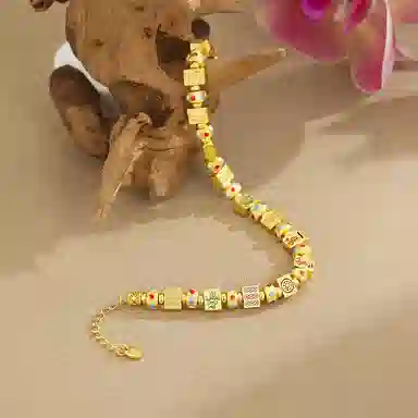 【S925银 八方来财】 七七银饰 十三幺麻将 国潮新中式国风 轻奢优雅精致高级 吸睛时尚百搭温柔知性古风#好运 纯银 手链 女款