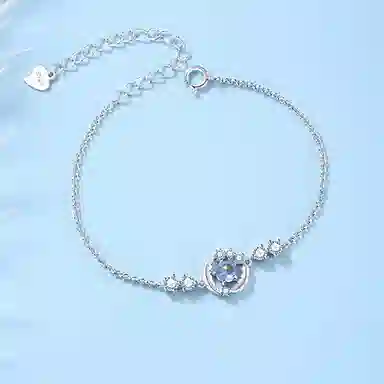 【S925纯银 羽你相伴】 七七银饰  跳动的心 天使之羽 莫比乌斯 甜蜜浪漫温柔 轻奢小众设计 日常百搭 学生 琉璃 手链 女款