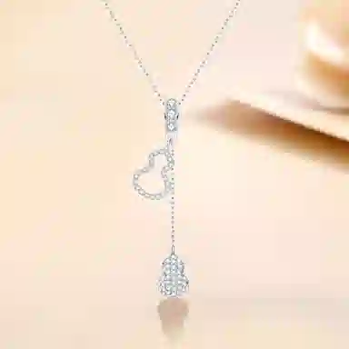 【S925纯银 福气满满】 七七银饰 葫芦 高颜值新中式镂空流苏葫芦 复古国风设计 福禄双全平安纳福 时尚小众优雅精致百搭  银 项链 女款