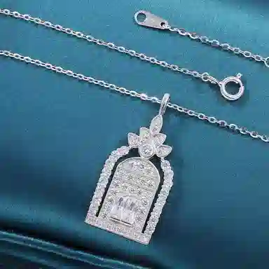 【S925银 幸福之门】 七七银饰  城堡浪漫小众设计 高级氛围感轻奢精致 气质优雅日常百搭 时尚通勤锁骨链 纯银 项链 女款