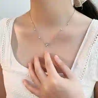 【S999足银 心动告白】 七七银饰 蝴蝶梦境 浪漫蝶恋甜蜜恋 梦幻福蝶甜美可爱轻奢优雅 百搭休闲通勤显白 好运 锁骨链 纯银 项链 女款