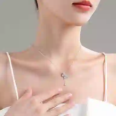 【S925纯银】 七七银饰 好运流苏蝴蝶 爆闪冷淡风梦幻气质 简约小众设计高级感 森系闪耀蝶梦优雅时尚 百搭通勤#好运  银 项链 女款