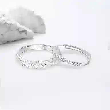 【S999足银纯银|精选高品质】 七七银饰 恋爱频率 百搭开口可调节 轻奢简约高级感 表白告白日常通勤学生  银 戒指 男女同款情侣款