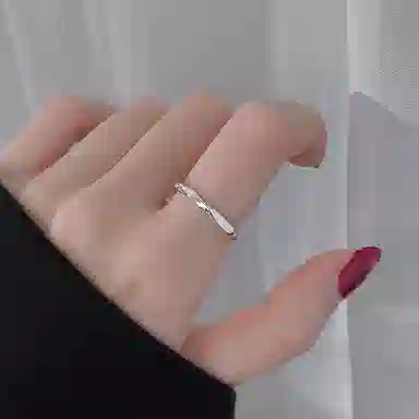 【S999足银纯银|精选高品质】 七七银饰 莫比乌斯 百搭开口可调节轻奢简约高级感日常通勤  银 戒指 男女同款情侣款