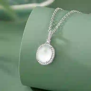 【S925纯银 人鱼眼泪】 七七银饰 闪耀爆闪显白锁骨链 清冷女神 精致百搭 简约轻奢显气质 百搭通勤 约会表白#好运 玉髓 项链 女款