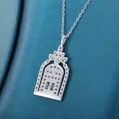 【S925银 幸福之门】 七七银饰  城堡浪漫小众设计 高级氛围感轻奢精致 气质优雅日常百搭 时尚通勤锁骨链 纯银 项链 女款