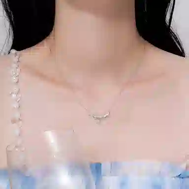 【S999足银纯银】 七七银饰 灰姑娘的裙摆 时尚轻奢优雅 灵动闪耀 精致清冷氛围感 小众 百搭  银 项链 女款