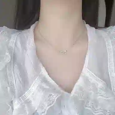  【S925纯银 高品质】 七七银饰 温柔郁金香 森系温柔优雅花朵造型设计锁骨链 小清新高级大气精致轻奢 灵动吸睛#好运 玉髓 项链 女款