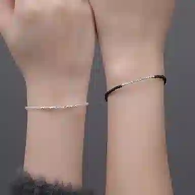 【S999足银纯银】 七七银饰 碎银盘缠 发财暴富 新中式国潮风复古设计 简约时尚轻奢本命年转运珠 招财纳福好运 玛瑙 手链 男女同款情侣款