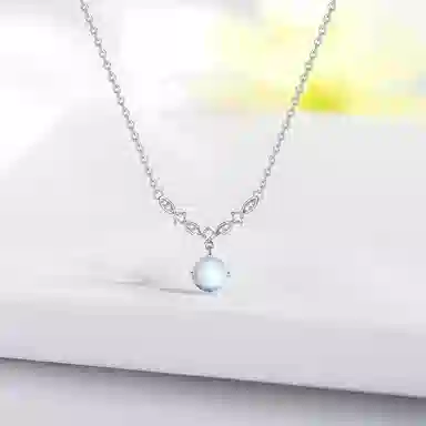 【S999足银纯银 在逃公主】 七七银饰 璀璨星光 【超闪】 梦幻甜美氛围感闪钻 精致小众设计  精致浪漫简约温柔气质百搭 琉璃 项链 女款