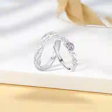 【S999足银纯银|精选高品质】 七七银饰 热恋百搭开口可调节  轻奢简约高级感 表白告白日常通勤学生  银 戒指 男女同款情侣款