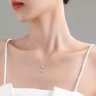 【S925纯银】 七七银饰 小幸运银杏叶 三生有杏 何其有幸 小众设计轻奢 精致简约百搭 好运  银 项链 女款