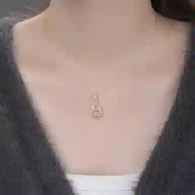 【S925纯银 福禄双全】 七七银饰 竹叶葫芦平安锁骨链 新中式节节高升诸事顺利 小众轻奢精致时尚高级感 百搭#好运 玉髓 项链 女款