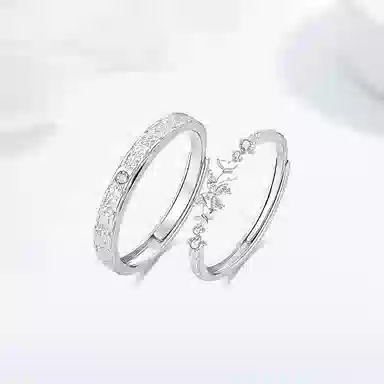 【S999足银 心动告白】 七七银饰 浪漫蝴蝶 莫比乌斯跳动的心钟爱久久 恋爱频率 轻奢时尚小众 好运 纯银 戒指 男女同款情侣款