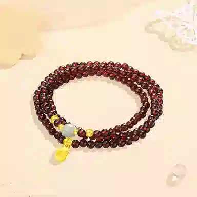 【S925纯银|福气满满】 七七银饰 时来运转 纳福珠串  三圈叠戴 新中式国风高级感 本命年转运气质百搭天然 玛瑙 手串 男女同款情侣款