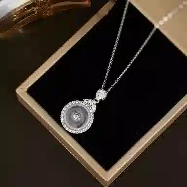 【S925纯银 诸事顺利】 七七银饰  平安扣 福气满满新中式轻奢小众设计感 复古国风温柔招财 吉祥祥云简约优雅长命锁 好运 玉髓 项链 女款