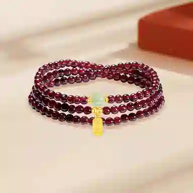 【S925银|福气满满】 七七银饰 时来运转  纳福珠串新中式国风高级感 转运珠 本命年转运必备 三圈叠戴  天然 玛瑙 玉石手串 男女同款情侣款