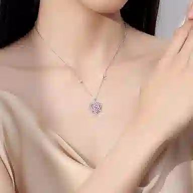 【S925银 一见钟情】 七七银饰 心之所向 经典百搭爱心 甜蜜爱恋 怦然心动 梦幻浪漫甜美锁骨链 轻奢时尚高级感 气质百搭 纯银 项链 女款