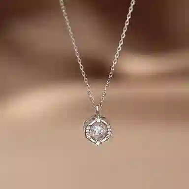 【S999足银纯银】 七七银饰 莫比乌斯 跳动的心第三秒心动 梦幻浪漫灵动闪耀 精致轻奢小众 锁骨链 学生 琉璃 项链 男女同款情侣款