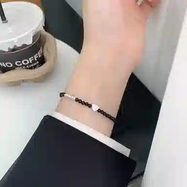 【S925纯银 在逃公主】 七七银饰 爱心 甜美浪漫告白 心动 轻奢爱心设计 轻奢小众高级感百搭气质 显白贵气恋爱约会#好运 玛瑙 手链 女款