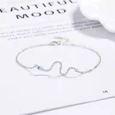 【S925纯银 灵蛇送福】 七七银饰  本命年转运 福气满满 日常通勤百搭设计 精致气质高级感 平安顺遂幸运配饰 好运   银 手链 女款