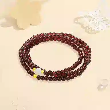 【S925纯银|福气满满】 七七银饰 时来运转 纳福珠串  新中式国风高级感 三圈叠戴 本命年转运气质百搭天然 玛瑙 手串 男女同款情侣款